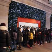 Shoppers queue outside Selfridge department store during the early hours of Boxing Day. (Pic: Getty Images)