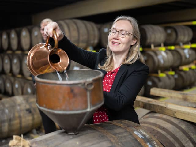 The 'milestone moment' was celebrated at a ceremony at the Glen Garioch Distillery, Aberdeenshire.