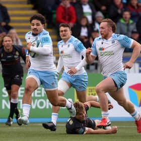 Glasgow Warriors showed plenty of attacking intent in the win over the Sharks, with Sione Tuipulotu impressing at outside centre. Picture: Craig Williamson/SNS