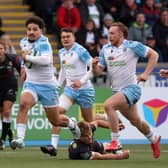 Glasgow Warriors showed plenty of attacking intent in the win over the Sharks, with Sione Tuipulotu impressing at outside centre. Picture: Craig Williamson/SNS