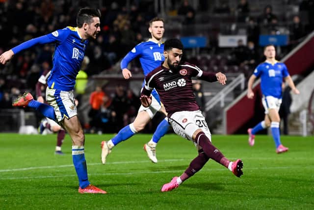 Josh Ginnelly put Hearts ahead just moments into the second half.