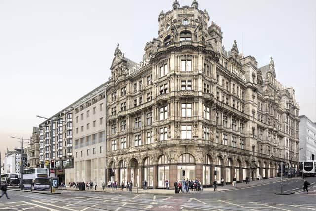 The proposed design for the building facing Princes Street and South St David Street (Photo: David Chipperfield Architects).