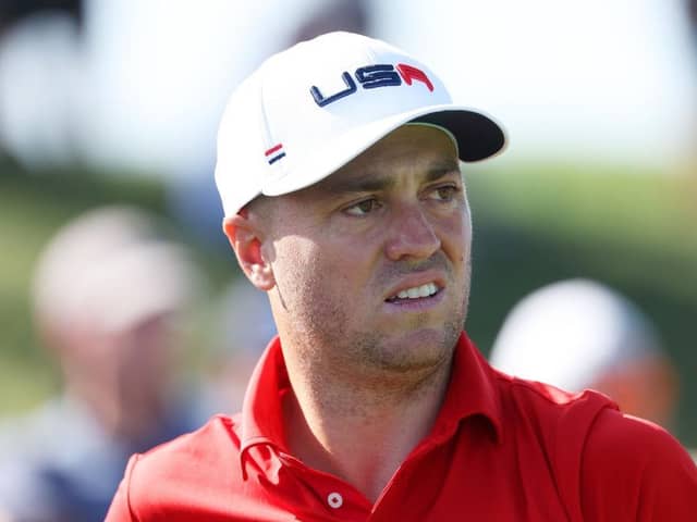 Justin Thomas looks on during a practice round prior to the 44th Ryder Cup at Marco Simone Golf Club. Picture: Patrick Smith/Getty Images.