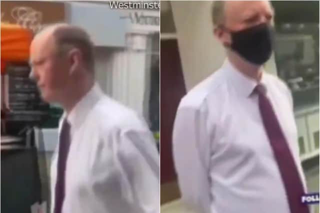 Downing Street condemned the verbal attack on Professor Chris Whitty after footage showed England's chief medical officer being accused of "lying" about Covid-19 while out walking near Westminster.