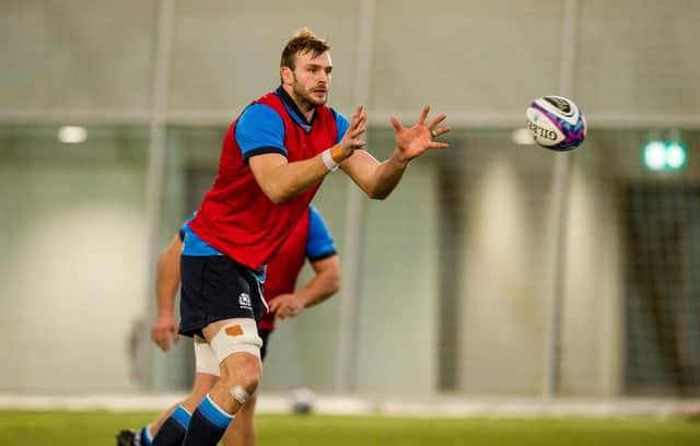 Richie Gray has never played better, according to the Scotland coaching staff.  (Photo by Ross MacDonald / SNS Group)