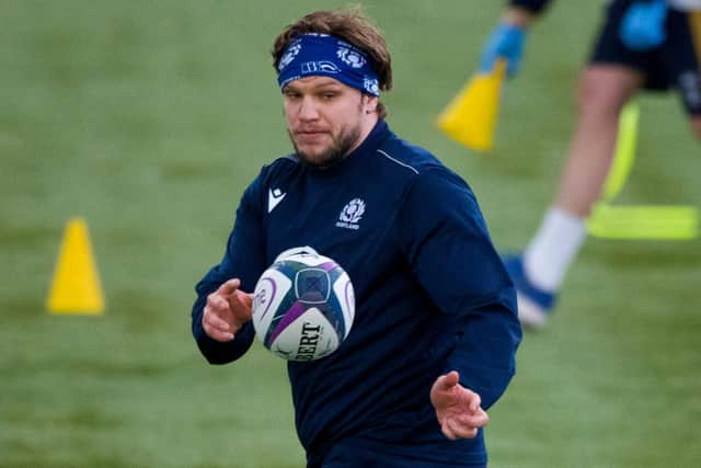 George Turner during a Scotland training session at Oriam. Picture: Craig Williamson/SNS