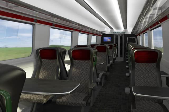 Standard class passengers would have have first class-style 2+1 seating. Picture: Grand Union