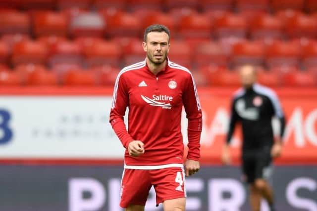Aberdeen's Andy Considine has missed the majority of the season after suffering a knee injury during the Dons European clash with FK Qarabag. (Photo by Mark Scates / SNS Group)