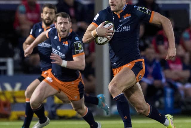 Blair Kinghorn in full flow against Bath. (Photo by Ross Parker / SNS Group)