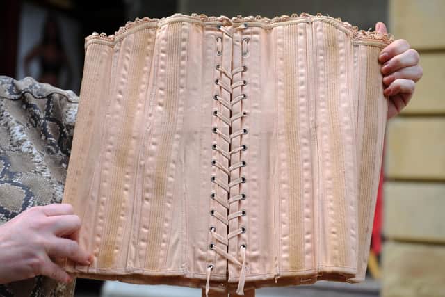 An example of the type of corset Miss Forsyth used to sell. Picture: Michael Gillen.