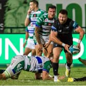 Ali Price - Glasgow Warriors' replacement scrum half - during the 33-11 defeat to Benetton Treviso. Photo by David Gibson/Fotosport/Shutterstock (13395779p)