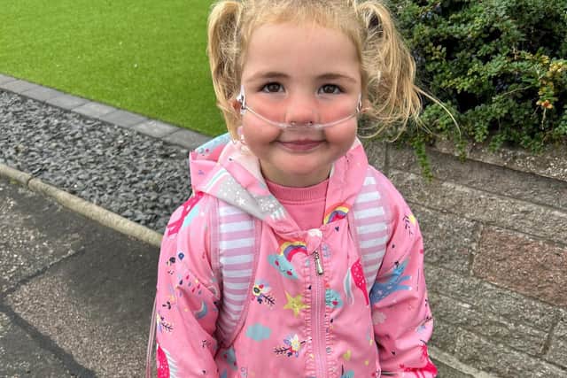 Ava, aged four, has got a rare lung disease, Surfactant Protein-C deficiency.