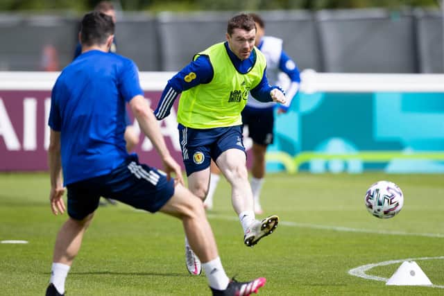 John Fleck has returned to Scotland training after testing positive for Covid-19. (Photo by Craig Williamson / SNS Group)