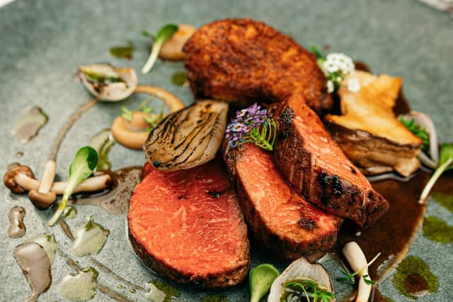 The delicious Yorkshire Beef with Truffle Pommes Dauphine. Image: Feversham Arms