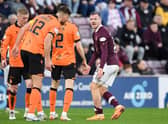 Ryan Edwards was sent off for a challenge on Andy Halliday. (Photo by Ross Parker / SNS Group)
