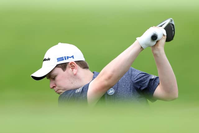 Bob Macintyre tees off on the 4th hole during the final round of the Alfred Dunhill Championship at Leopard Creek. Picture: Warren Little/Getty Images