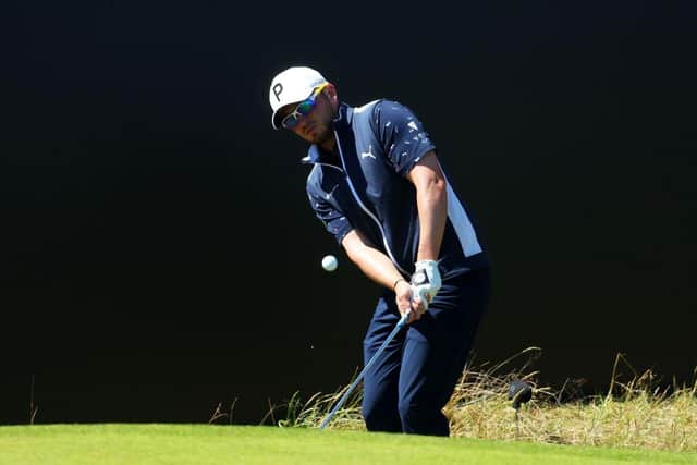 Ewen Ferguson plays his second shot on the sixth hole during day ine of the Genesis Scottish Open at The Renaissance Club. Picture: Andrew Redington/Getty Images.