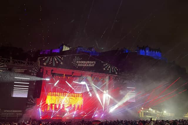 The Pet Shop Boys headlined Edinburgh's Hogmanay festival as it returned for the first time since 2019.
