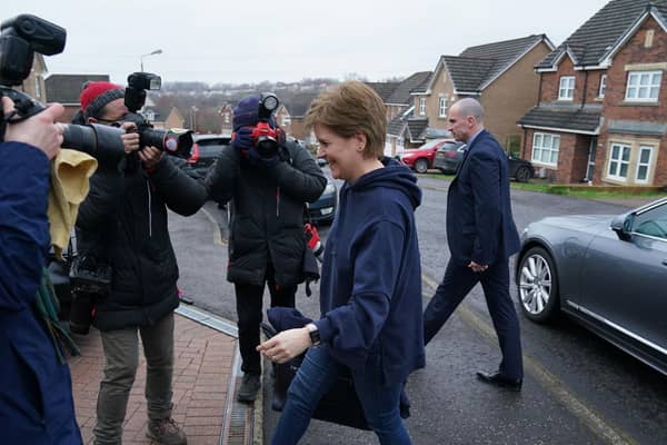 Nicola Sturgeon after announcing that she will stand down as First Minister for Scotland after eight years.