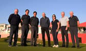 Grant Moir, Executive Director – Governance at The R&A, is pictured with the DP World Tour referees who have secured the new qualification. Picture: The R&A.