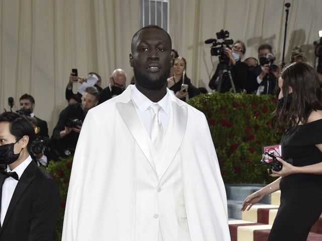 Stormzy attends The Metropolitan Museum of Art's Costume Institute benefit gala celebrating the opening of the "In America: An Anthology of Fashion" exhibition on Monday, May 2, 2022, in New York. (Photo by Evan Agostini/Invision/AP)