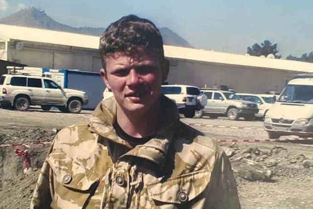 British armed forces veteran Scott Sibley, pictured here as a serving soldier, was killed in Ukraine.