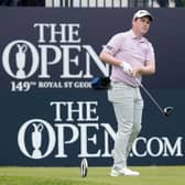 Bob MacIntyre of Scotland plays his shot from the first tee during the opening round of the 149th Open at Royal St George’s. Picture: Oisin Keniry/Getty Images.