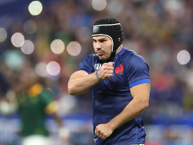 France captain and scrum-half Antoine Dupont was the first to exploit a loophole which led to passages of 'kick tennis'. (Photo by Warren Little/Getty Images)