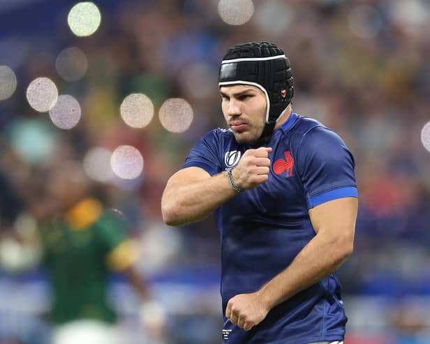 France captain and scrum-half Antoine Dupont was the first to exploit a loophole which led to passages of 'kick tennis'. (Photo by Warren Little/Getty Images)