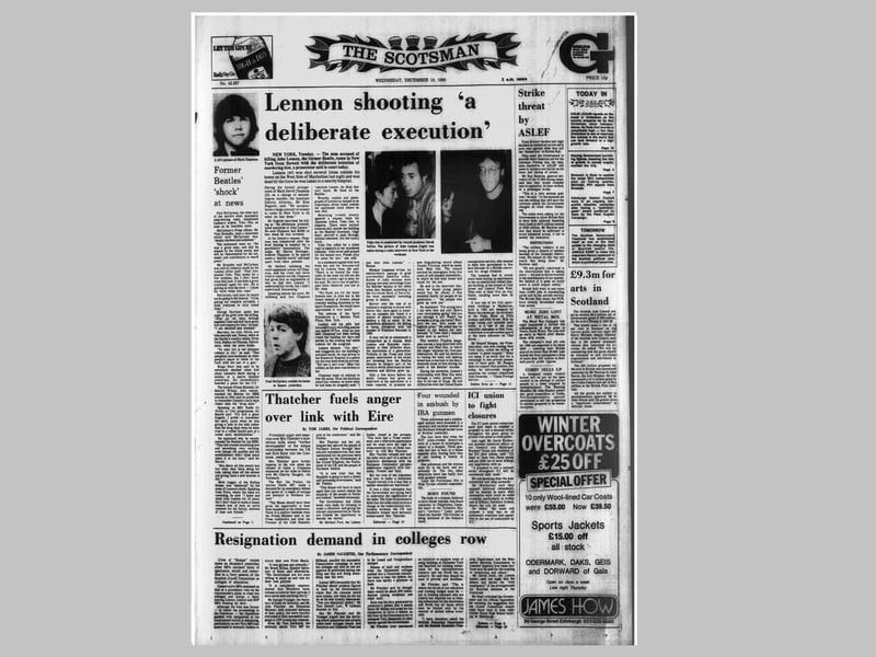 The death of John Lennon, 1980