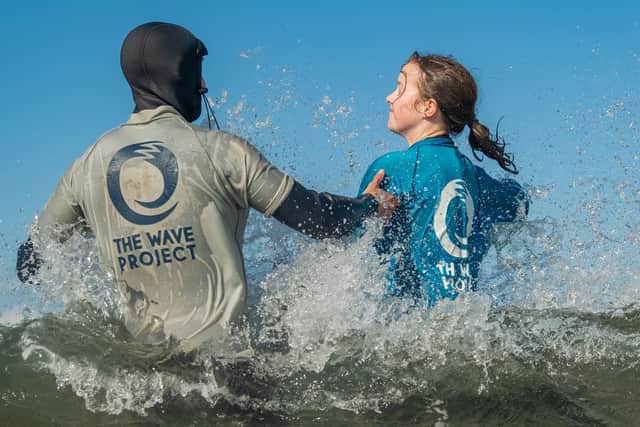 The Wave Project aims to improve the mental health and well-being of young people through surf therapy PIC: Courtesy of the Wave Project