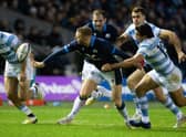 Finn Russell's ability to offload under pressure was key to Scotland's win over Argentina. (Photo by Ross Parker / SNS Group)