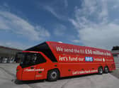 The slogan on the official Vote Leave campaign's battle-bus has been widely condemned (Picture: Paul Ellis/AFP via Getty Images)