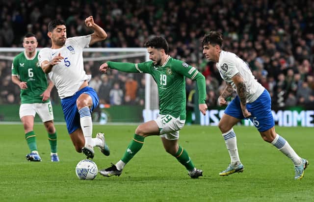 Celtic's Mikey Johnston will start for Republic of Ireland against Gibraltar.
