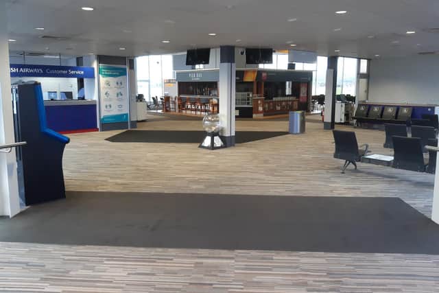 The British Airways departure area at Glasgow Airport. Picture: The Scotsman