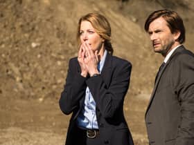 Anna Gunn and David Tennant in Gracepoint, a new addition to the STV Player. Picture: Ed Araquel/Fox.