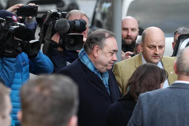 Former Scottish first minister Alex Salmond leaves the High Court in Edinburgh in 2020. Picture: PA