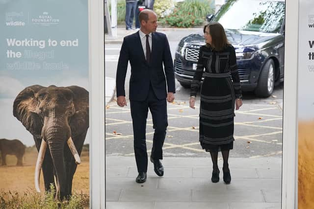 The Prince of Wales arrives at the United for Wildlife (UfW) Global Summit at the Science Museum in London. Picture date: Tuesday October 4, 2022. PA Photo. William is to deliver his first speech since the King bestowed him with his new title. See PA story ROYAL William . Photo credit should read: Jonathan Brady/PA Wire