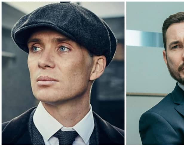 Martin Compston, right, lost out on the role of Tommy Shelby in Peaky Blinders to Cillian Murphy, left.