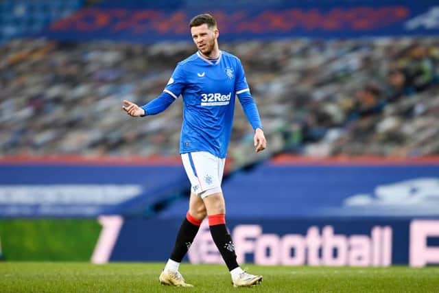 Jack Simpson made his Rangers debut with a substitute appearance in the 4-1 Premiership win over Dundee United at Ibrox on Sunday. (Photo by Rob Casey / SNS Group)