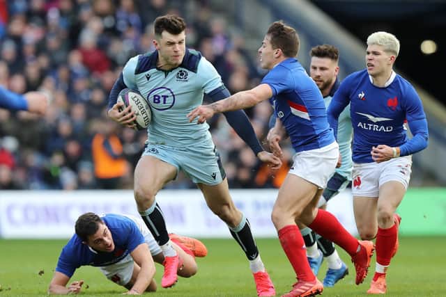 Blair Kinghorn is preferred to clubmate Darcy Graham on the wing against France. Picture: David Rogers/Getty Images