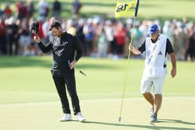 Mito Pereira cuts a dejected figure on the 18th green during the final round of the 2022 PGA Championship at Southern Hills in Tulsa, Oklahoma. Picture: Richard Heathcote/Getty Images.