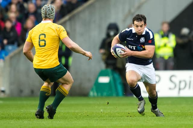 John Hardie in action for Scotland against Australia during the 2016 autumn internationals. Picture: Bill Murray/SNS