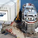 Hull 802 at the Ferguson Marine shipyard in Glasgow last month (Picture: John Devlin)