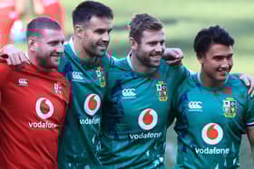 Finn Russell, left, and Marcus Smith, right, were team-mates on the Lions tour in South Africa but will be adversaries at Murrayfield when Scotland face England. (Photo by David Rogers/Getty Images)