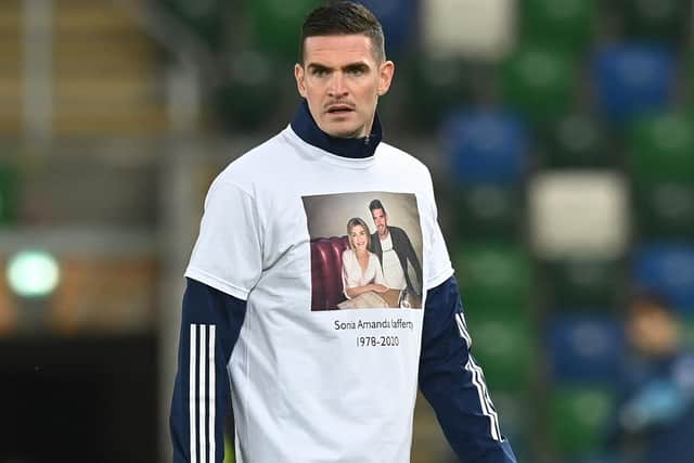 Kyle Lafferty paid tribute to his sister Sonia before last night's match.