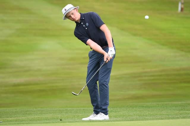 California-based Scot Niall Shiels Donegan is through to the last eight in the Boys' Amateur Championship at Royal Cinque Ports. Picture: Scottish Golf.