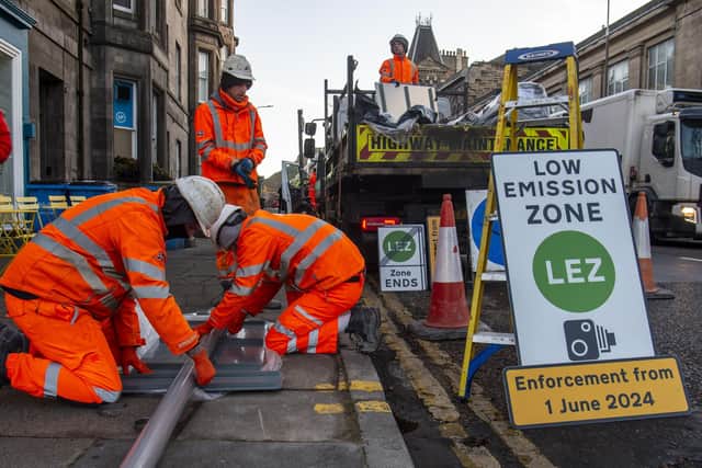 Edinburgh's low emissions zone (LEZ) has officially been in place since 2022 but enforcement, including cameras which can recognise your vehicle registration plate – and hefty fines for those which do not comply with regulations – go live on 1 June this year. Picture: Lisa Ferguson