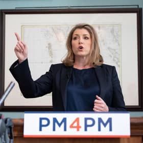 Penny Mordaunt at the launch of her campaign to be Conservative Party leader.