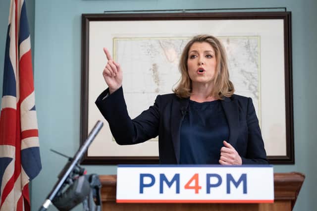 Penny Mordaunt at the launch of her campaign to be Conservative Party leader.